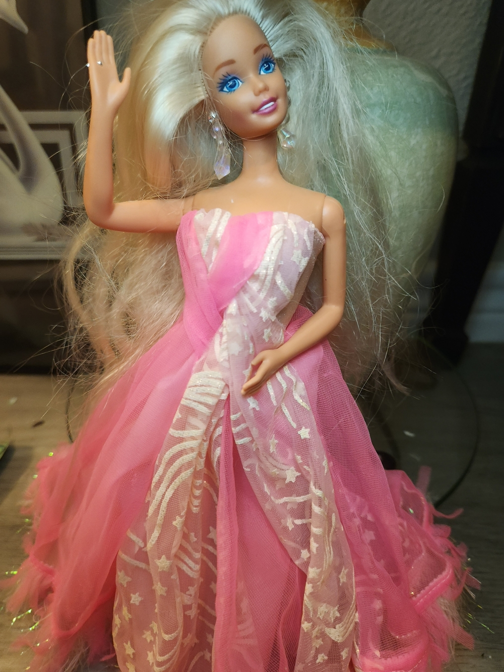 Dance and Twirl Barbie-Style Pink Gown Fashion Doll - Sparkling Pink Dress